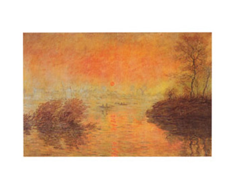 Tramonto Sulla Senna-Claude Monet Painting - Click Image to Close